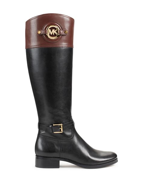 michael kors riding boots black and brown|Michael kors riding boots + FREE SHIPPING .